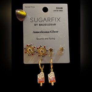 BaubleBar Patriotic Popsicle Earrings Set